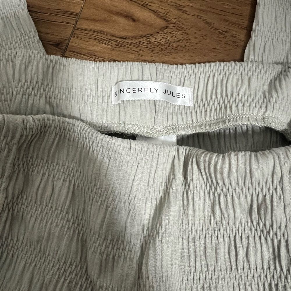 Sincerely Jules Smocked Top - Sage Green